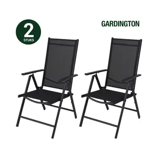 Gardington Tuinstoelen – Klapstoel – Vouwstoel Voor Op Terras/Tuin/Camping – Tuinset – Campingstoel – Tuinstoel – Verstelbaar En