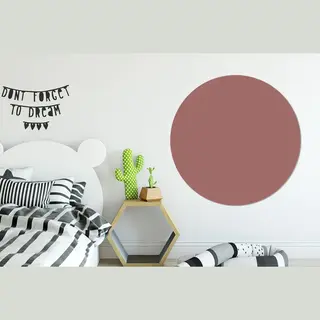 Wallcirle - Muurcirkel - Wandcirkel - Roze - Terracotta - Effen - Wanddecoratie Rond - Rond Schilderij - ⌀ 150 Cm - Muurcirkel Binnen - Kunststof -