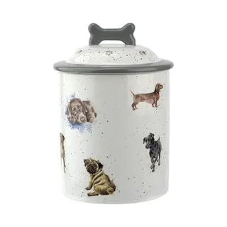 Portmeirion Home & Gifts WN4096-Xl Dog Treat Jar, Ceramic, Grey