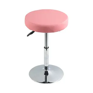 Furwoo Schemel Runder Kunstleder-Hocker Höhenverstellbar Drehstuhl Schreibtischhocker Für Zuhause Büro Klein (Rosa)