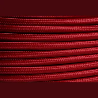 Made in Germany Textielstroomkabel 2x0, 75mm² Bordeauxrood