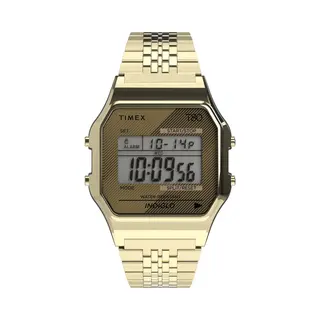 Timex T80 34mm Watch – Gold-Tone With Stainless Steel Bracelet TW2R79200
