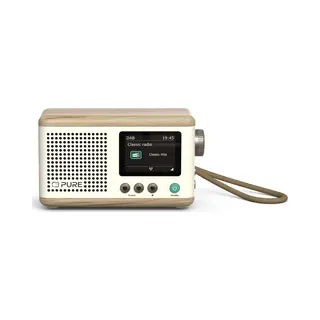 Pure Dab+ Radio Classic Mini Tragbar Digital Cremefarben, Holz