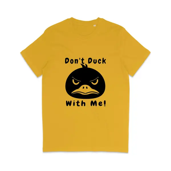 Stanley/Stella T Shirt Heren Dames - Grappige Eend - Quote, Don't Duck With Me - Geel - Xs thumbnail