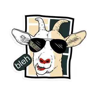 Grappige Sticker - Geit - Glans - 8 Cm - Laptopstickers - Bullet Journal