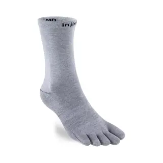 Injinji, Damen, Sportsocken, 2.0 Liner Crew Socken (S, 37 - 40), Grau