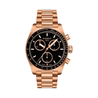 Tissot PR516 Quartz Chronograph T149.417.33.051.00 – 40mm Black Dial Rose Gold Pvd Bracelet