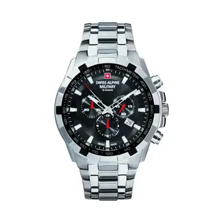 Swiss Alpine Military 7043.9137SAM Herrenuhr Chronograph, Bracelet, Bracelet