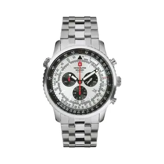 Swiss Alpine Military Men's Watch, Analogue Quartz 7078.9 Stainless Steel, Steel/Steel/Si-sw - 9132SAM
