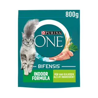Purina One Kattenvoer Droog Indoor Kalkoen 800 Gr