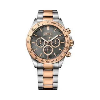 Hugo Boss Ikon HB1513339 Men's Chronograph Watch – 44mm Grey Dial Two-Tone Steel Bracelet
