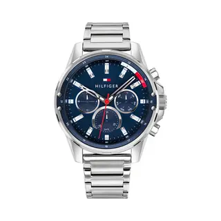 Tommy Hilfiger Multifunktionsuhr Mason 1791788, Quarzuhr, Armbanduhr, Herrenuhr, Datum, Edelstahlarmband