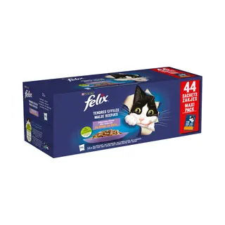 Felix "So Gut Wie Es Aussieht" Pouches 44 X 85 G - Huhn, Lachs, Kabeljau, Ente