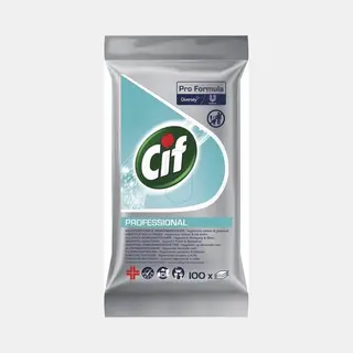 Cif Professional - Antibacteriële Schoonmaakdoekjes 100 Stuks