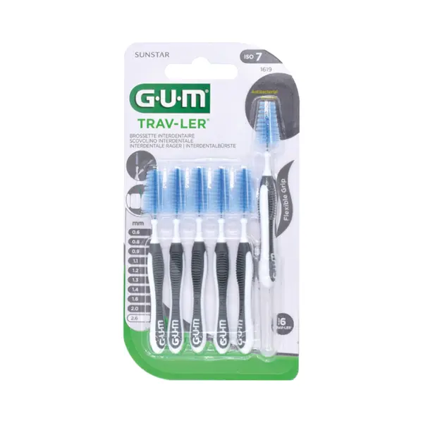 Gum Trav-Lers Ragers Zwart 2, 6 Mm 6 Stuks thumbnail