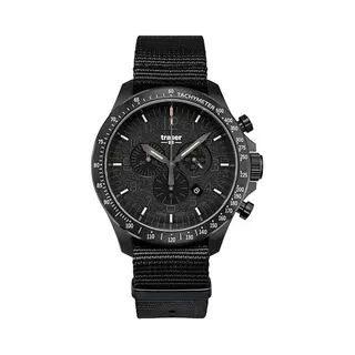 Traser, Armbanduhr, P67 Officer Pro Chrono, Schwarz, (Chronograph, 46 mm)