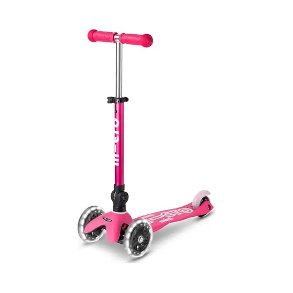 Micro Mobility Mini Micro Deluxe Faltbarer Led Kinder Dreirad-Scooter Pink thumbnail