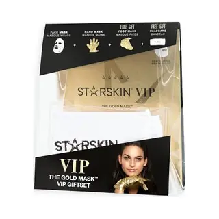 Starskin The Gold Mask™ Collection Set 4pcs, Gold Face Mask + Hand Mask + Foot Mask + Terry Headband