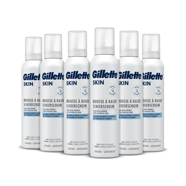 Gillette Skin - Scheermousse - Ultra Gevoelige Huid - Voordeelverpakking 6 X 240 Ml thumbnail