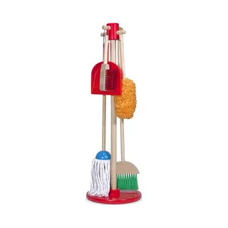 Melissa & Doug Let’ S Play House! Stoffen! Vegen! Dweilen! Speelgoed Schoonmaakset - The Original (6-delig, Bezem, Zwabber, Ragebol En
