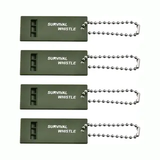 4 Stuks - Noodfluit Met Sleutelkoord - Alarmfluit - Honden Fluit - Openlucht Uitrusting - Noodfluitje Bij Ramp - Survival Fluit - Sport- &