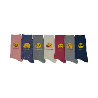 Emoji Sokken 7 Paar Multipack Meisjes Maat 35/38 - Emoji Wow