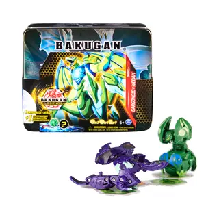 Spin Master Bakugan 'Legends' 2023 Baku-Tin, hochwertige Metall-Aufbewahrungsbox mit exklusivem Fusions Gargonoid x Webam und einem weiteren Überraschungs-Ball, für Kinder ab 6 Jahren