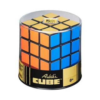 Spin Master Rubik’s 3x3 Retro Zauberwürfel - der 3x3 Cube im Look and Feel des Originals von vor 50 Jahren, Jubiläumsausgabe mit goldener Seite, für Logik-Akrobaten ab 8 Jahren