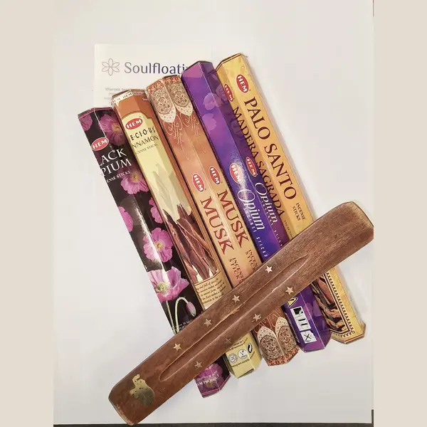 Yogi & Yogini naturals Hem Herfst Wierook Assortiment - 5 Heerlijke Geuren - Wierook Stokjes - Black Opium - Cinnamon - Musk - Opium - Palo Santo thumbnail