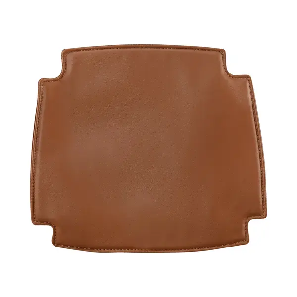 Cd Furniture Stoel Kussentje Voor Wegner Wishbone Stoelen | Cognac / Bruin | Pu Leer thumbnail