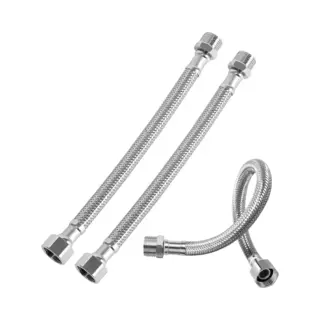 2-delige Verlengslang/flexibele Slangset Voor Kranen, Geschikt Voor Badkamer- En Keukenkranen, Verwarmingsketels, Met 3/3 Binnendraad En 3/3