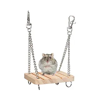 Pssopp Hamster Schommel Speelgoed Houten Dier Opknoping Bed Hamster Kooi Accessoires Voor Hamster Gerbil Cavia Chinchilla