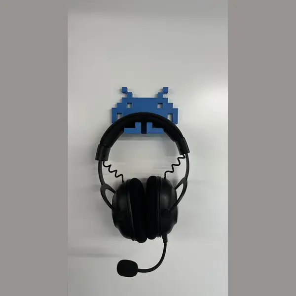 Space Invaders Hoofdtelefoonhouder - Muurbevestiging - Wandbevestiging - Blauw thumbnail