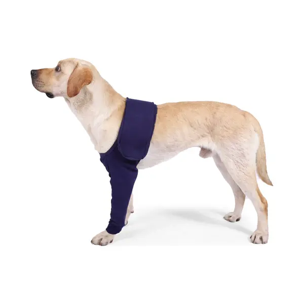 Anti-likmouwen Voor De Voorpoten Van Honden, Beschermende Mouwen Voor Hondenpoten, Anti-likmouwen Voor Huisdieren, Denimblauw, Maat S, Borstomtrek thumbnail