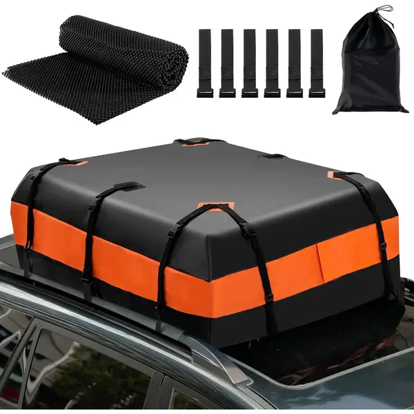 Costway Dachbox, 600L Dachkoffer, Mit 10 Breite Gurte & 6 Türhaken thumbnail