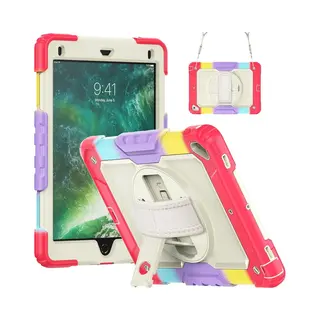 Tycolit Beschermhoes IPad 6a / 5e Generatie 9.7 "en IPad Air 2, Schokbestendig - 360° Draaibaar Met Polsband Rood