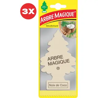 3 Stuks Kokosnoot Arbre Magique Geurboom Luchtverfrisser Voor In De Auto Cocco – Car Parfum – Geurboompje – Geurbooster – Wonderboom –