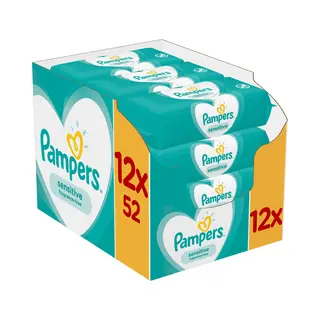 Pampers Sensitive Babydoekjes 12 Verpakkingen = 624 Doekjes