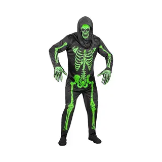 Widmann Groen Neon Skelet Kostuum Volwassenen - Maat S
