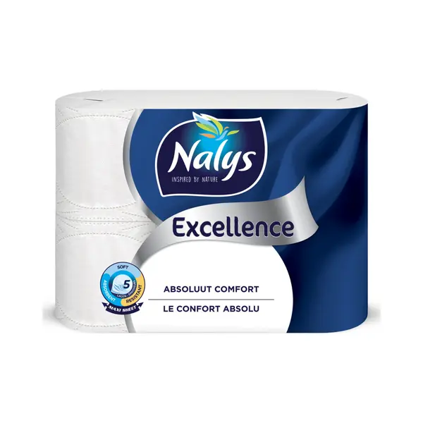Gratis, Nalys Excellence Maxi-Vel Toiletpapier In Papieren Verpakking 5-Laags 6 Stuks thumbnail