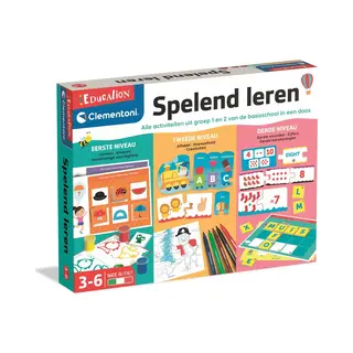 Clementoni - Spelend Leren - Set Educatieve Spellen Voor Kleuters- Voor 1e En 2e Klas Basisschool - Vanaf 3 Jaar