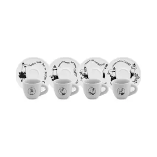 Bialetti Carosello kopje Wit Koffie 4 stuk(s)