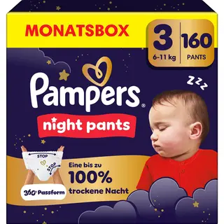 Pampers Night Pants (Gr. 3, Maandelijks Pakket, 160 Pcs.)