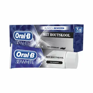 2e Halve Prijs, Oral-B Tandpasta 3D White Houtskool 75 Ml