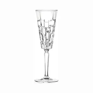 Rcr 27437020006 Etna Champagne Flute - Set Of 6, 190 Ml, Luxion Crystal Glassware, Dishwasher Safe, Champagne Toasting Glasses, Ideal For New