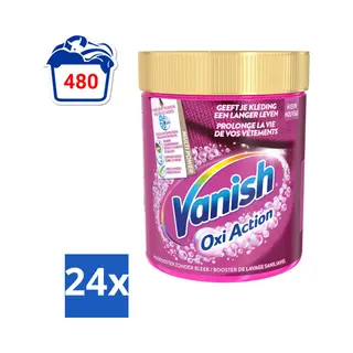 Vanish Oxi Action - Vlekkenverwijderaar - Wasbooster - Zonder Bleek - Gekleurde Was - 550 Gram - Voordeelverpakking - 24 Stuks