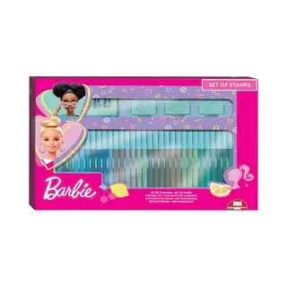 Multiprint Barbie Kleurset Met Stempels En Activiteitenboek, 41-delig.