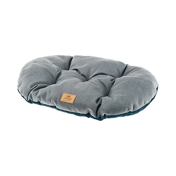 Ferplast Cat And Dog Cushion Stuart 45/2, Double-Sided, Tweed And Soft Velvet, Washable, Blue, Xs thumbnail