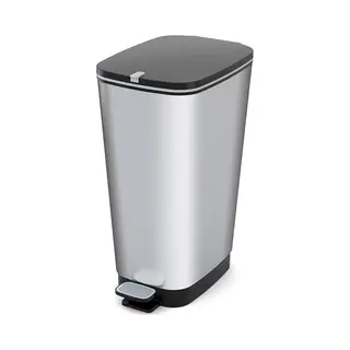 Curver Chic Bin Style Abfallbehälter L [45L], Silber 237241 Afvalbak Kunststof Zilver 1 Stuk(s)