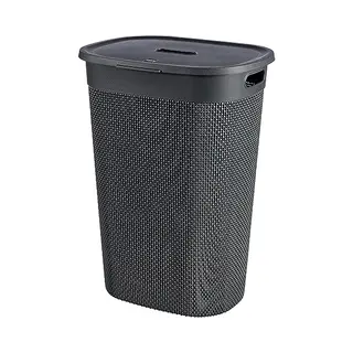 Curver Filo Wasmand Met Deksel 55L - Antraciet